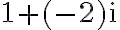 1 + (-2)\mathrm{i}