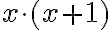 x\cdot(x+1)
